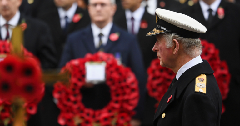 Kombin bie në heshtje, mbreti udhëheq ceremoninë